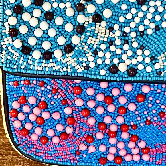 🌺🎉HP🎉🌺 NWOT Staud Tommy Beaded Shoulder Bag Multi Whirlpool 🌟RARE FIND🌟 - Picture 4 of 15